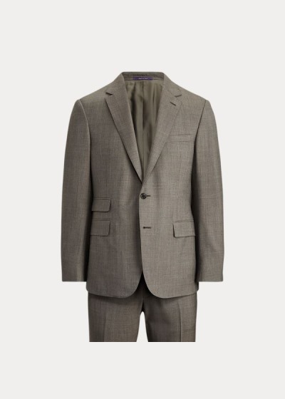 Men's Ralph Lauren Gregory Wool Sharkskin Suits | 634502YXC